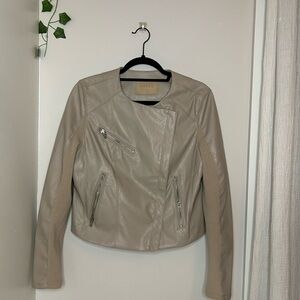 Blank NYC Taupe Vegan Leather Jacket
